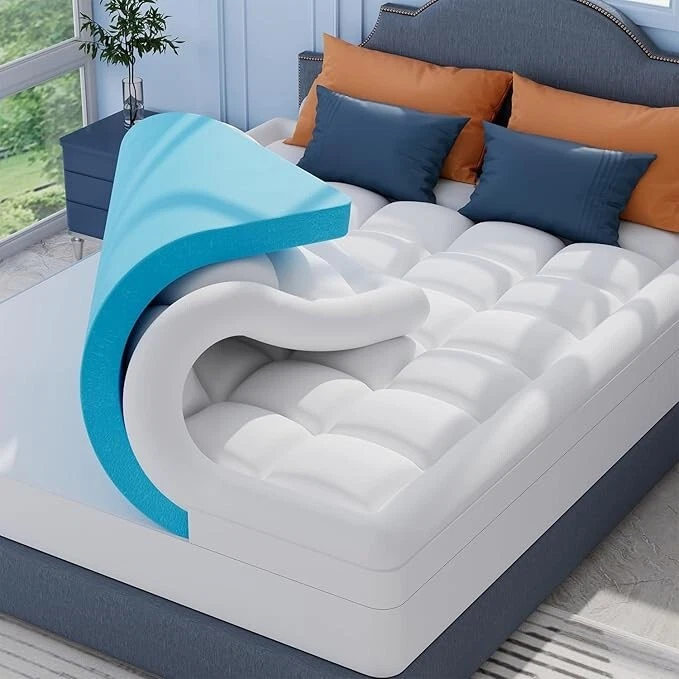 DUAL LAYER MICROFIBRE & MEMORY FOAM MATTRESS TOPPE